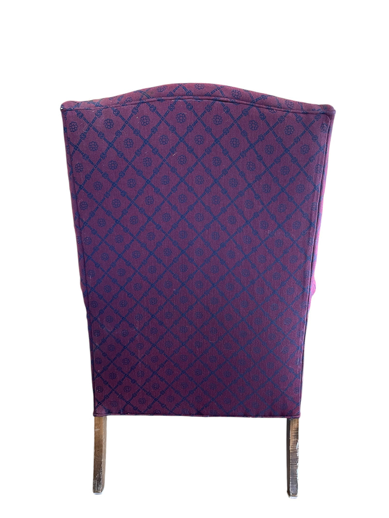 Purple Patterned Armchair