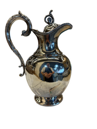 Antique Victorian Style Ornate EPBM Silver-Plated Claret Jug / Water Pitcher