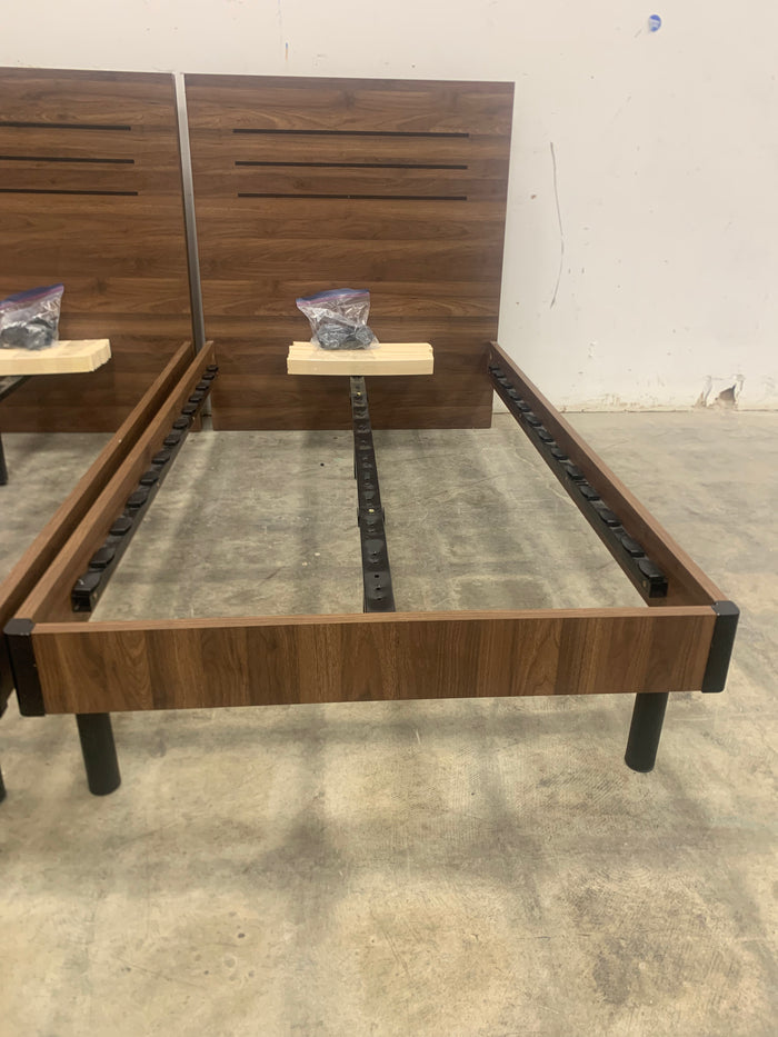 Structube Kali Twin Size Walnut Finish Bed