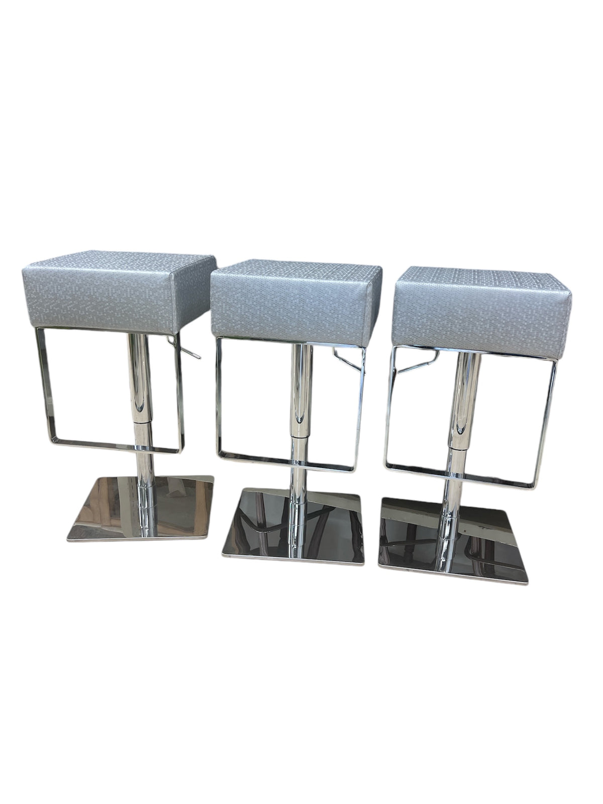 Bar Stool Silver  - Set of 3