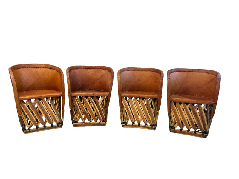 Vintage Mexican EQUIPALE Chair - Set of 4