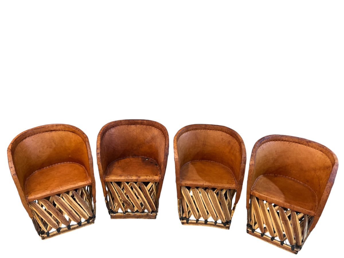 Vintage Mexican EQUIPALE Chair - Set of 4