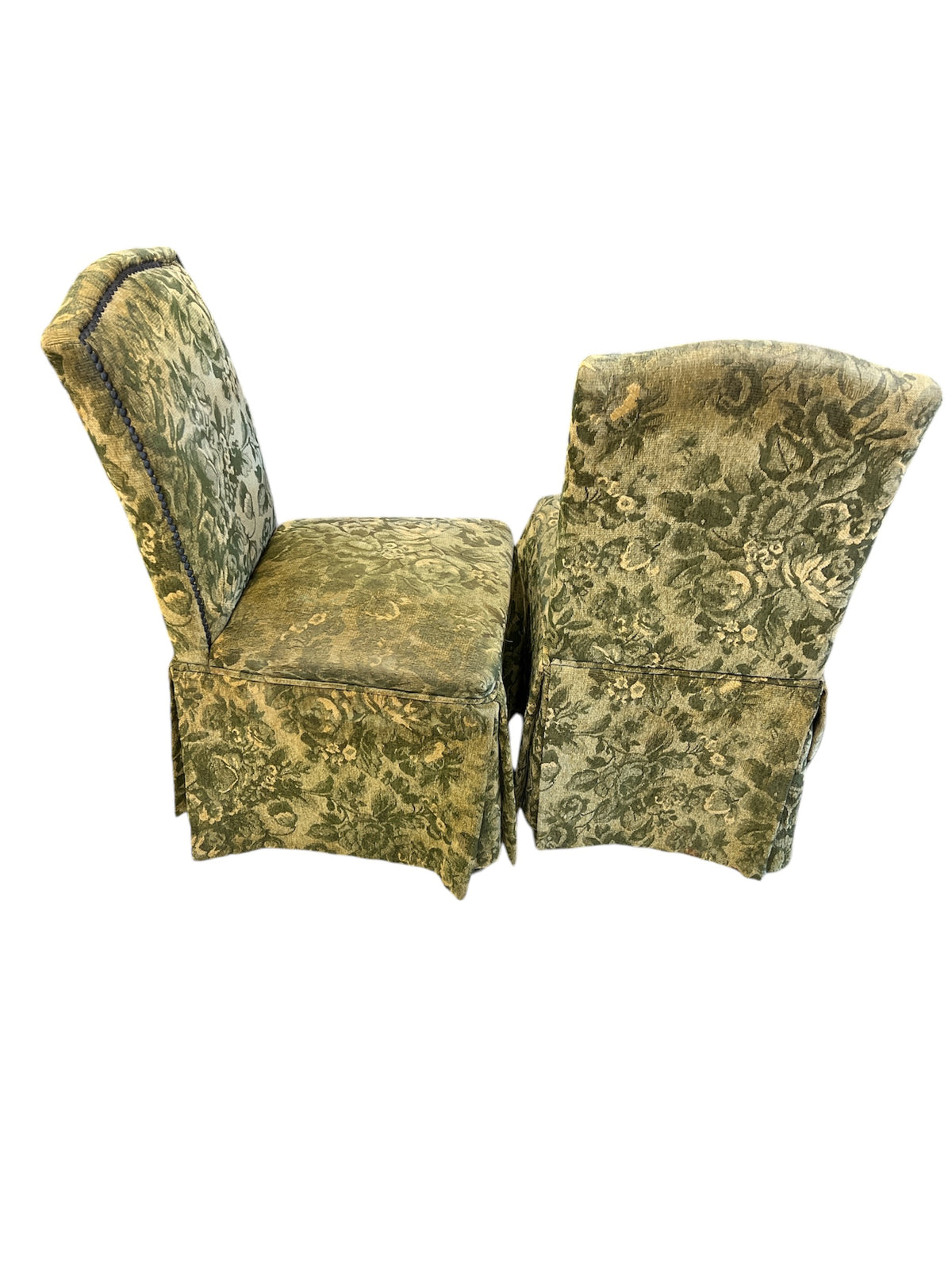 Green Floral Dining Chairs - Set of 5