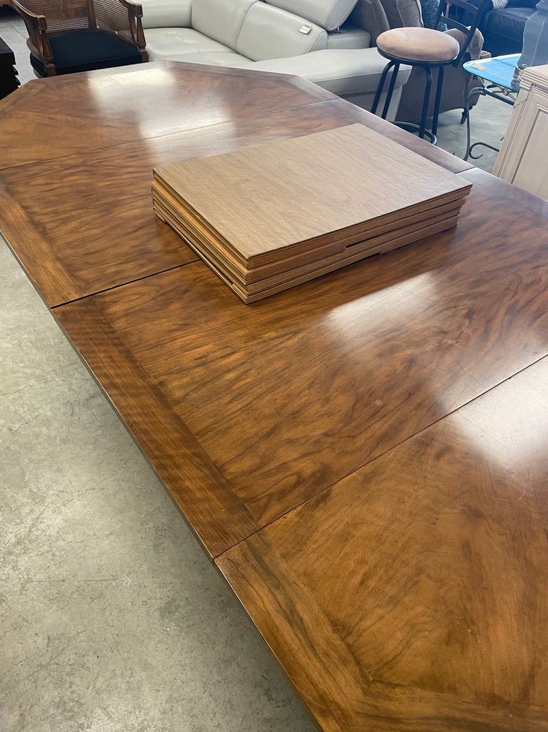 Octagon shaped wooden Dining table