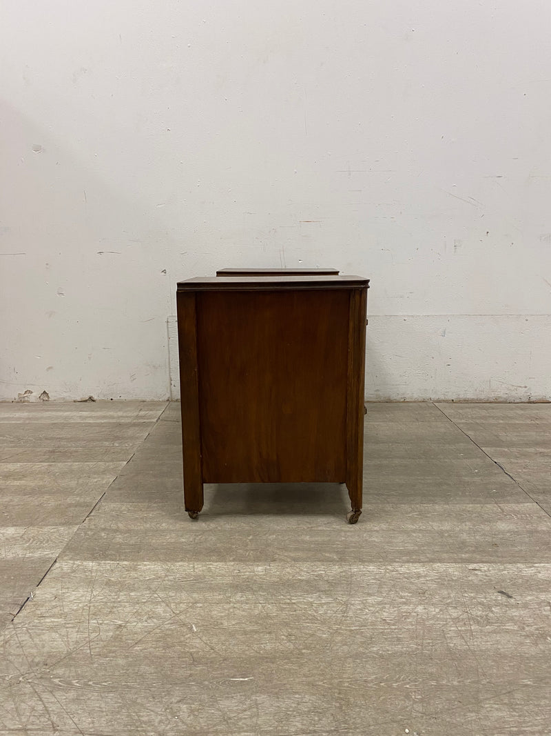 Vintage 4 Drawer Walnut Vanity