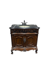 Antique Style Bathroom Vanity with Moen Faucet