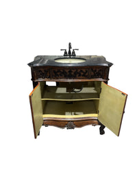 Antique Style Bathroom Vanity with Moen Faucet