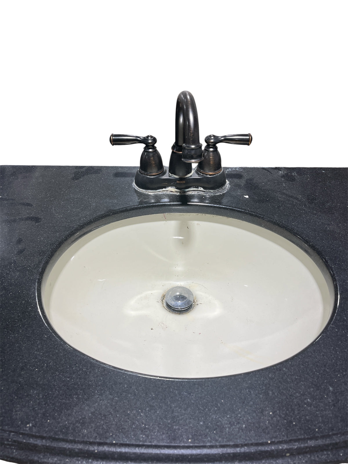 Antique Style Bathroom Vanity with Moen Faucet
