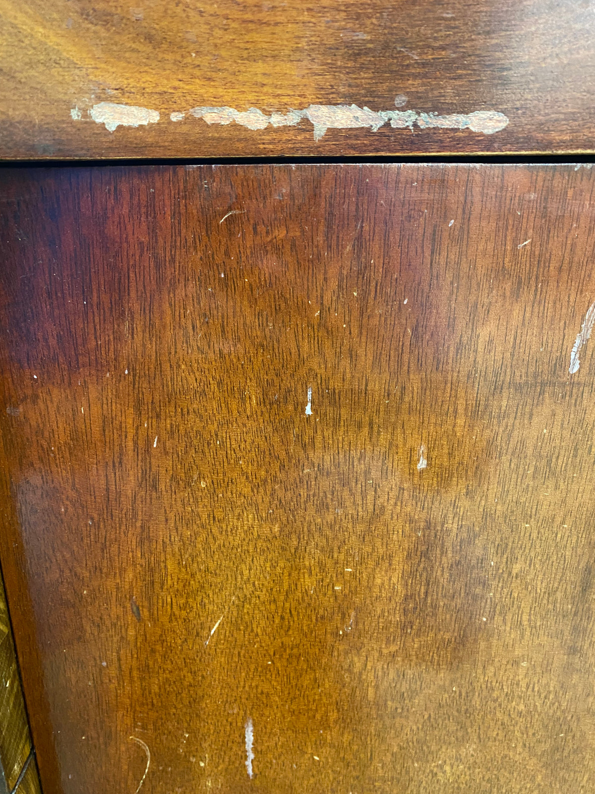 Cherry Finished and Glass Top Sideboard