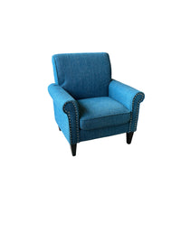 Blue Accent Armchair With Nailhead Trim