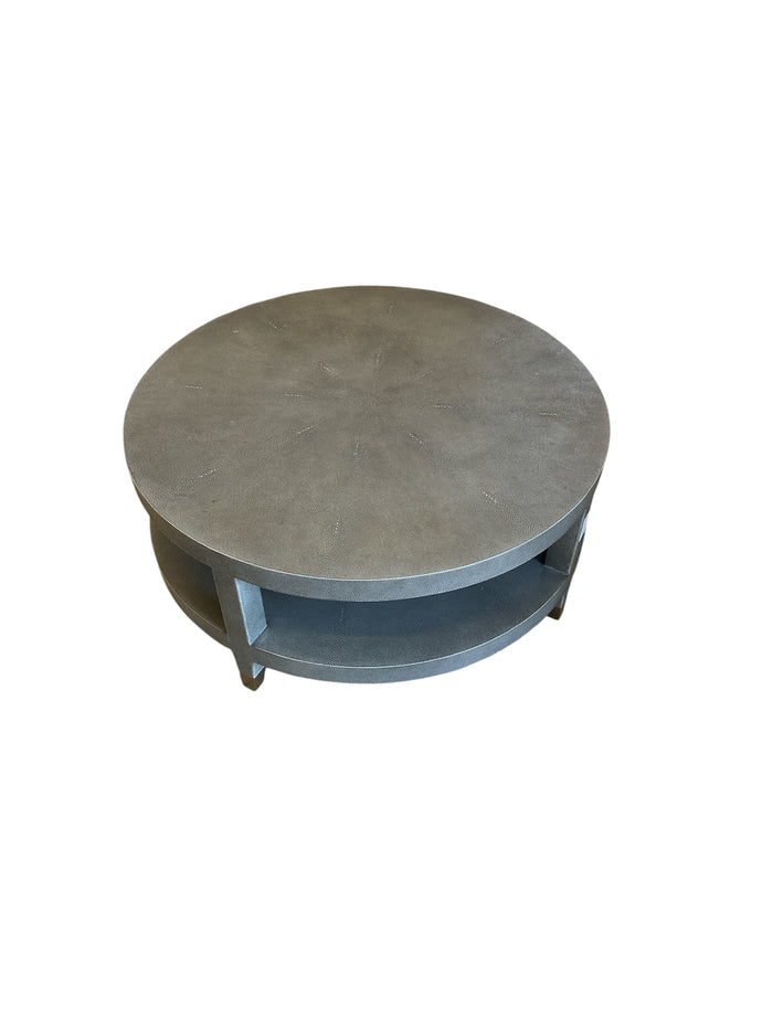 Modern Round Coffee Table with Textured Top
