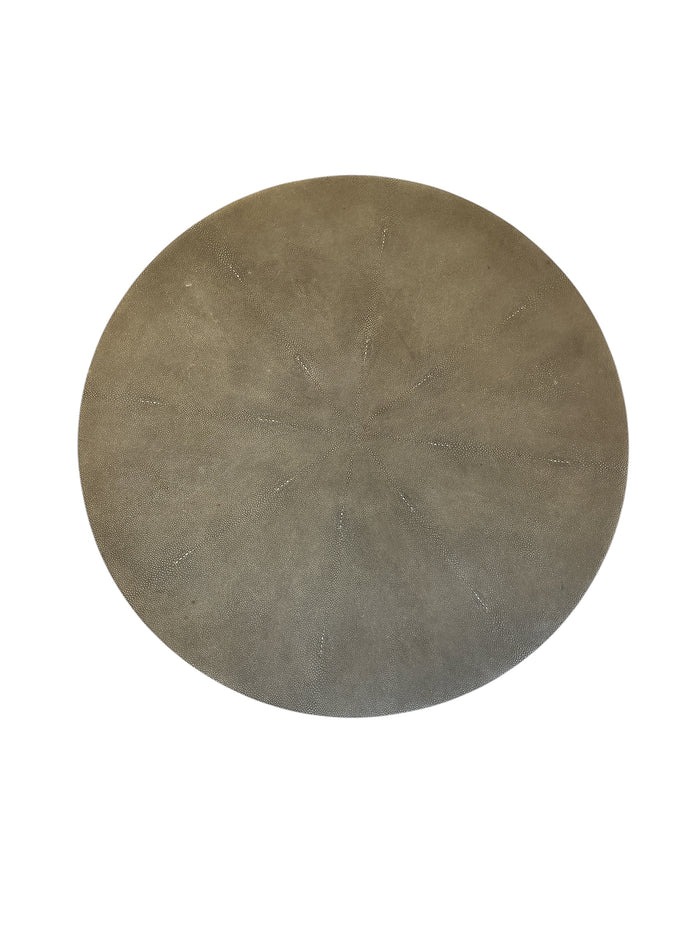 Modern Round Coffee Table with Textured Top