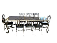 Stone Top Dining Set With 8 Chair