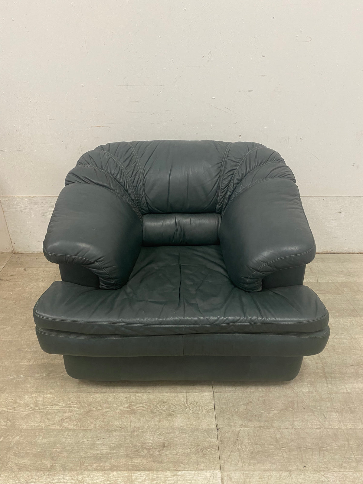 Postmodern Faux Leather XL Arm Chair