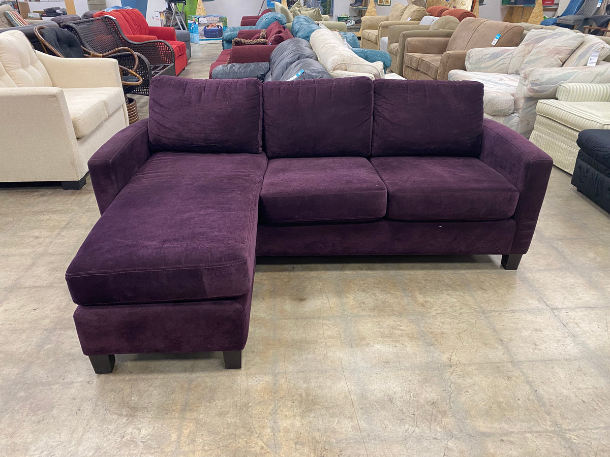 Compact Plum Sectional Sofa