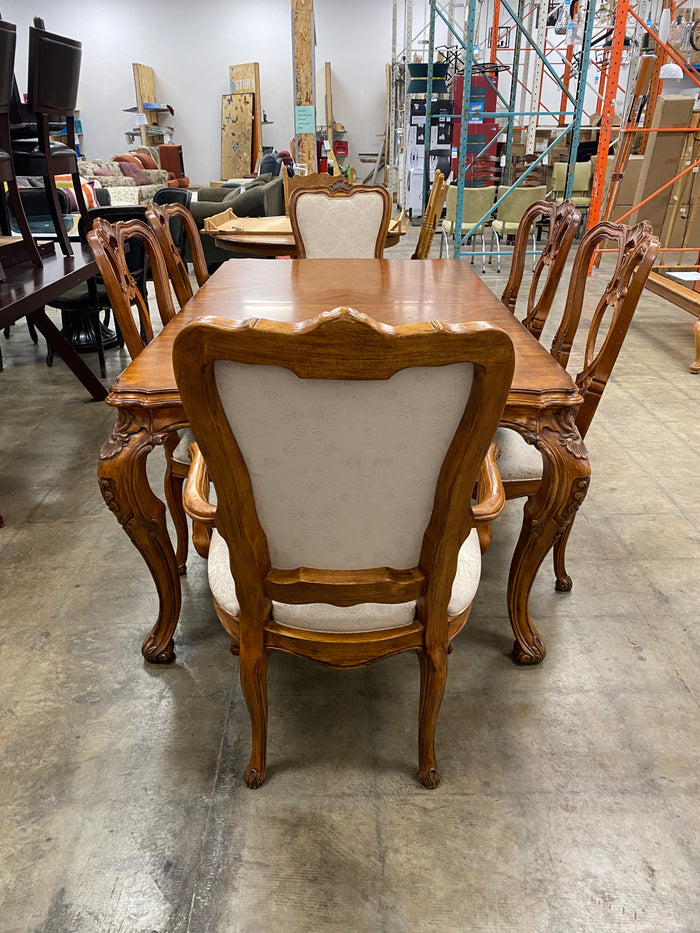 8 Piece Solid Oak Traditional Dining Set