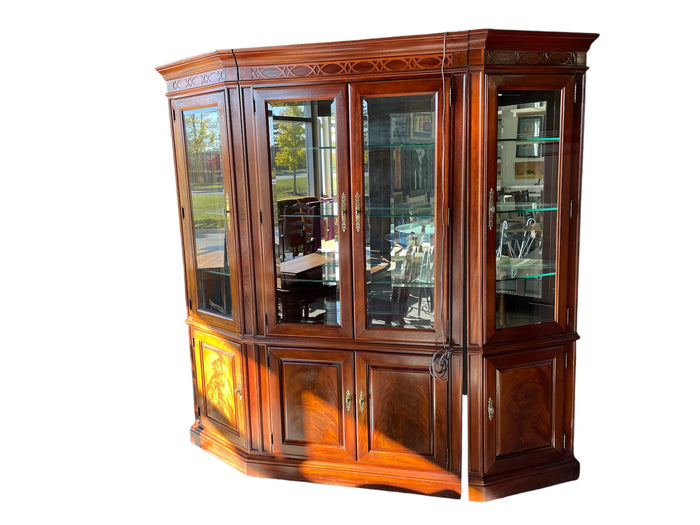 Thomasville Mahogany 4 Glass Door Curio Cabinet