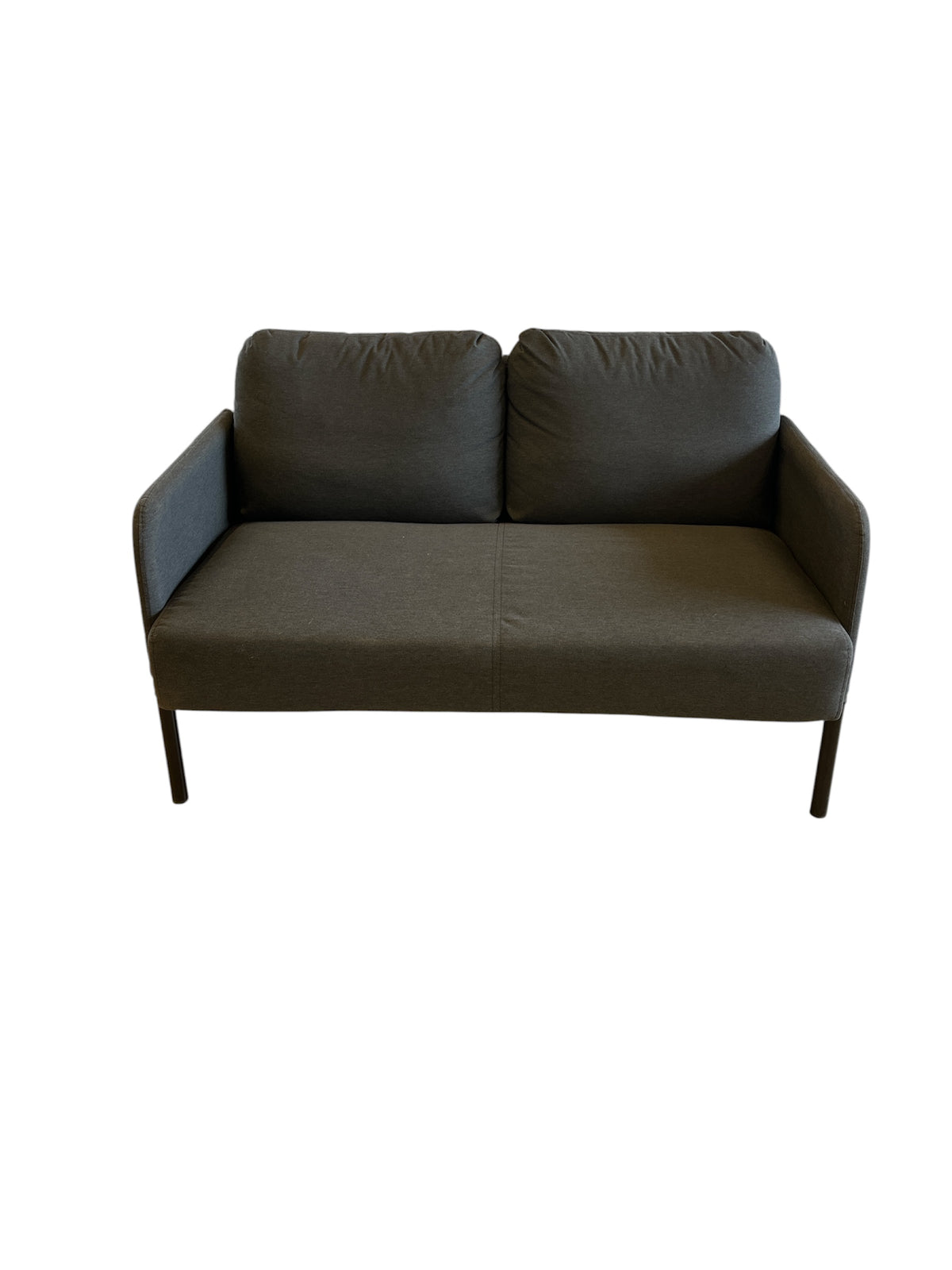 Modern Compact Dark Grey Loveseat