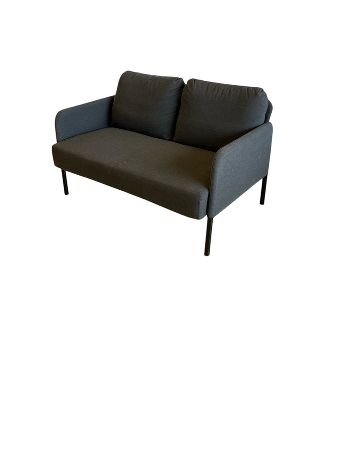 Modern Compact Dark Grey Loveseat