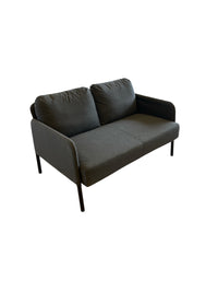 Modern Compact Dark Grey Loveseat