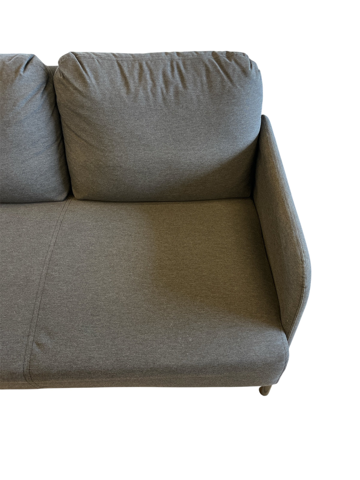 Modern Compact Dark Grey Loveseat