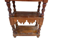 Antique 3 Tiered Tall Console Table