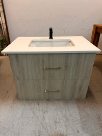 Stone top bathroom vanity
