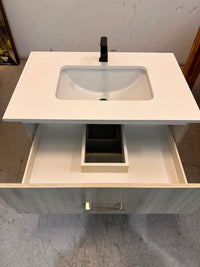 Stone top bathroom vanity