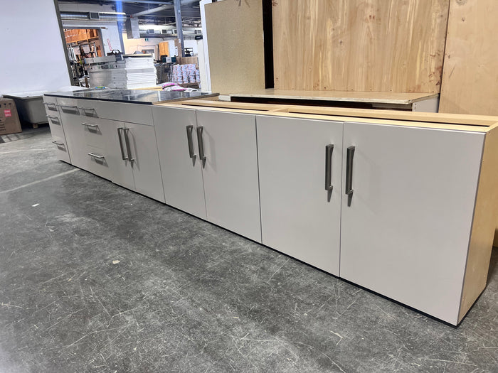 Gray Base Kitchen Set - 6 Cabinets