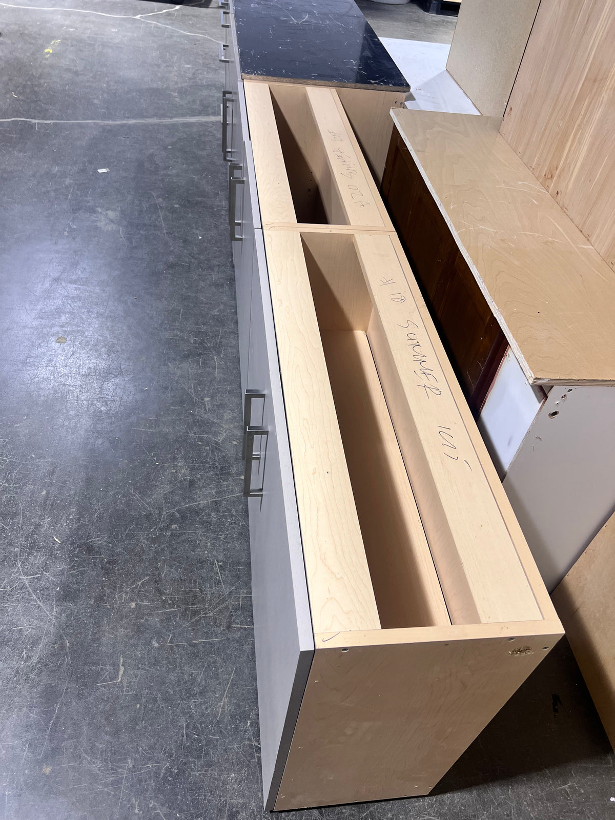 Gray Base Kitchen Set - 6 Cabinets