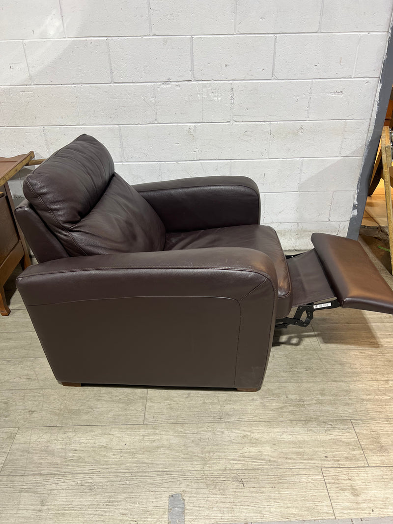 Natuzzi Brown Leather Recliner