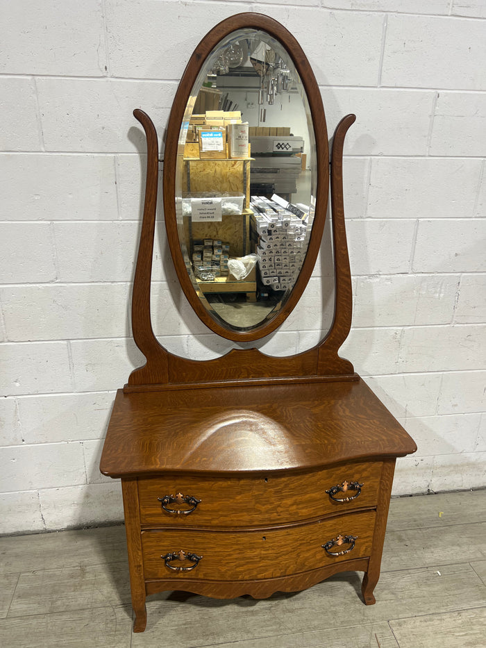 Vintage 2 Drawer Dresser with Mirror