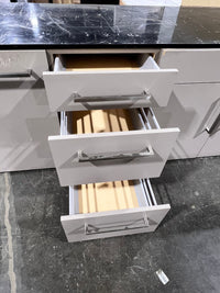 Gray Base Kitchen Set - 6 Cabinets