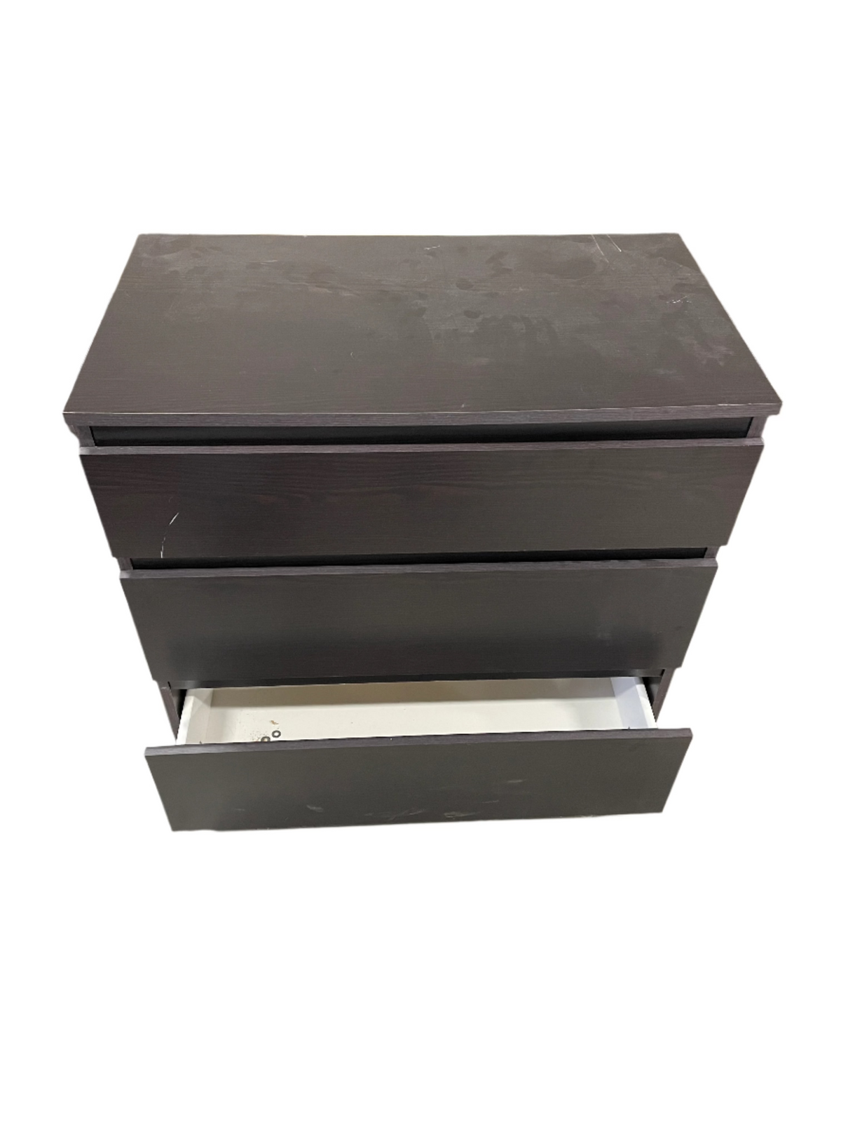 3 Drawers Dresser in Color Black