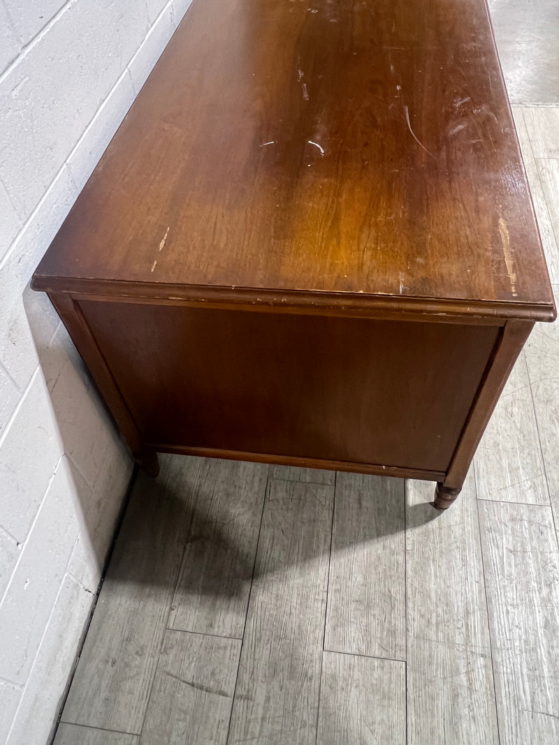 Brown Wood Office Desk With