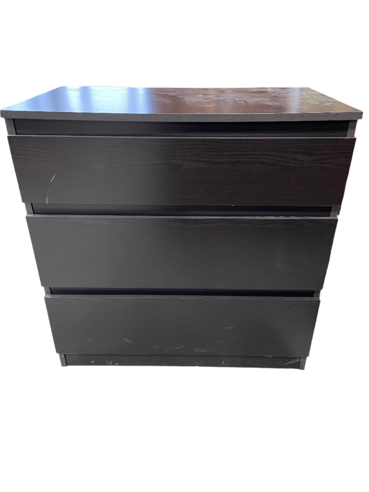 3 Drawers Dresser in Color Black