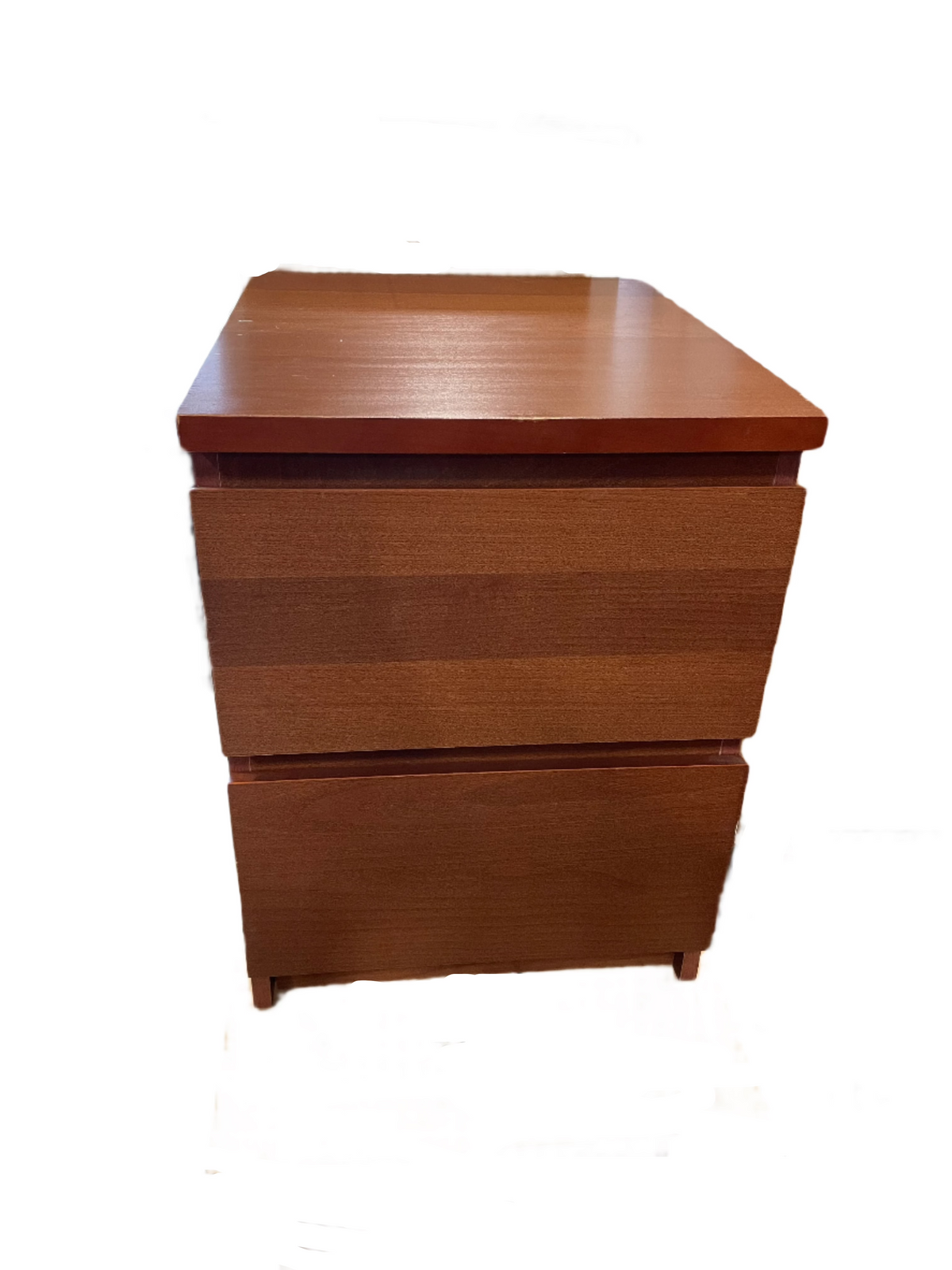 Nightstand Side Table With 2 Drawers