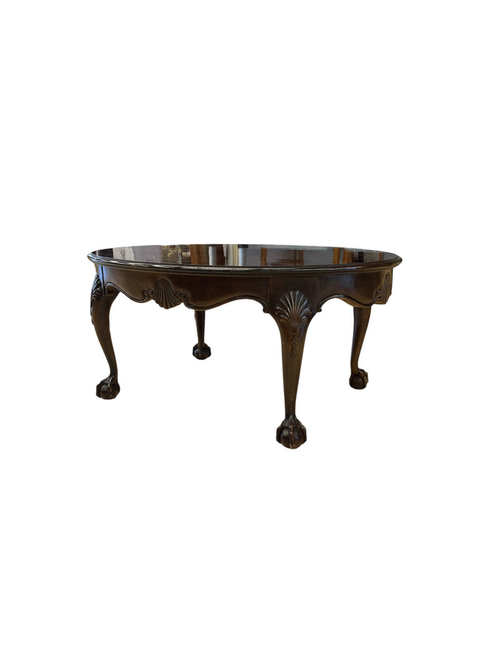 Queen Anne Style Coffee Table with Carved Details