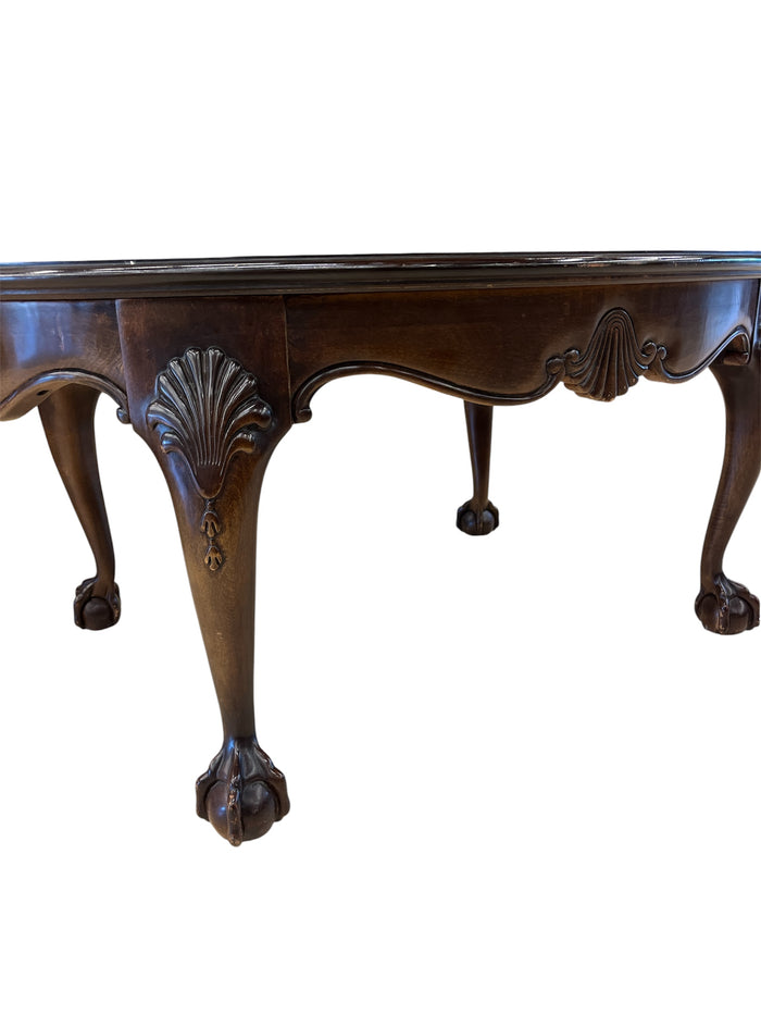 Queen Anne Style Coffee Table with Carved Details