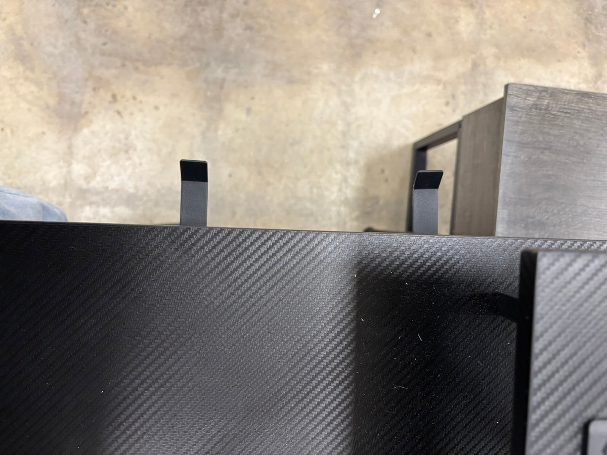 Modern Black Computer Desk with Built In Power Source