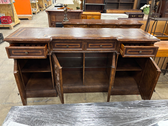 Hacienda Brown Traditional Carved Credenza / Sideboard