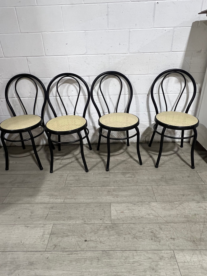 Black Cafe Chairs - A Set of Four