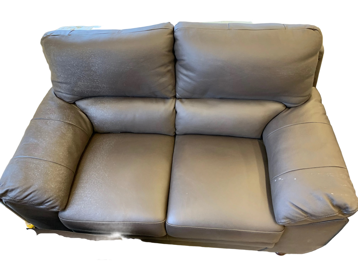 Brown Leather Loveseat