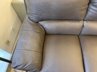 Brown Leather Loveseat