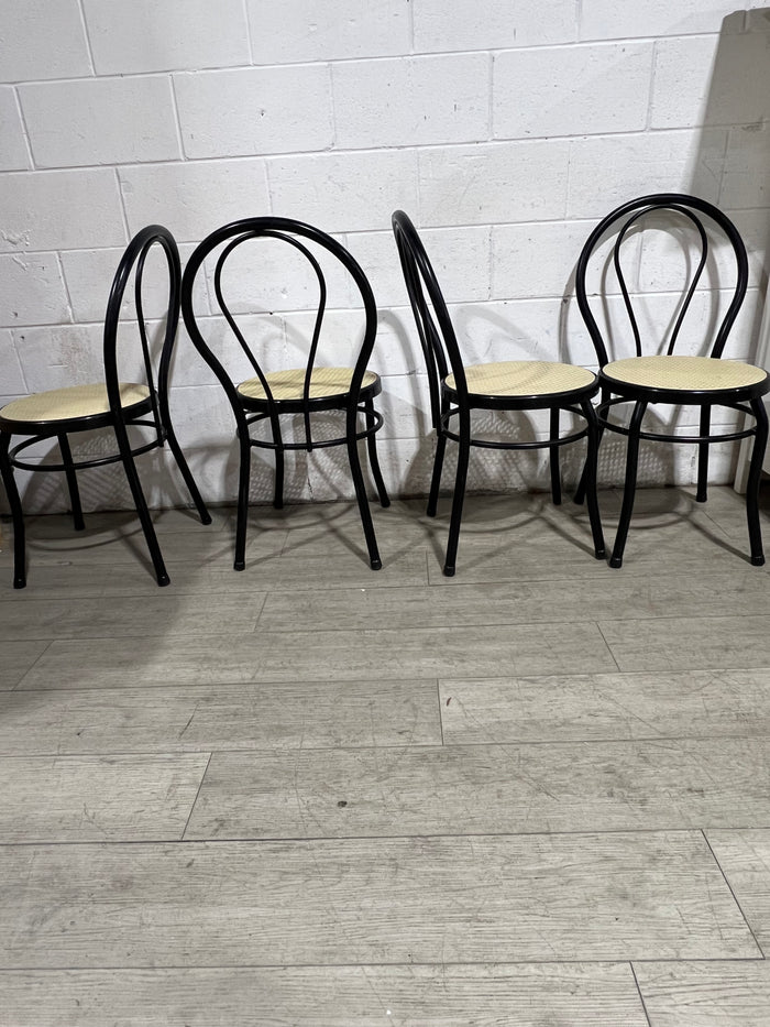 Black Cafe Chairs - A Set of Four