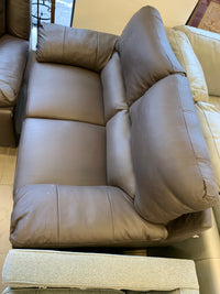 Brown Leather Loveseat