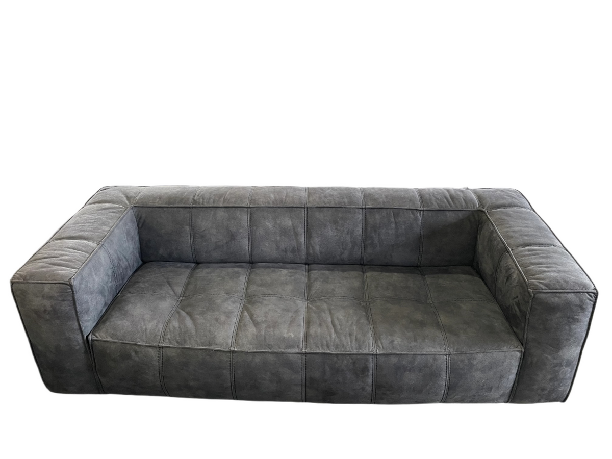 Suede Couch in Double Stiching