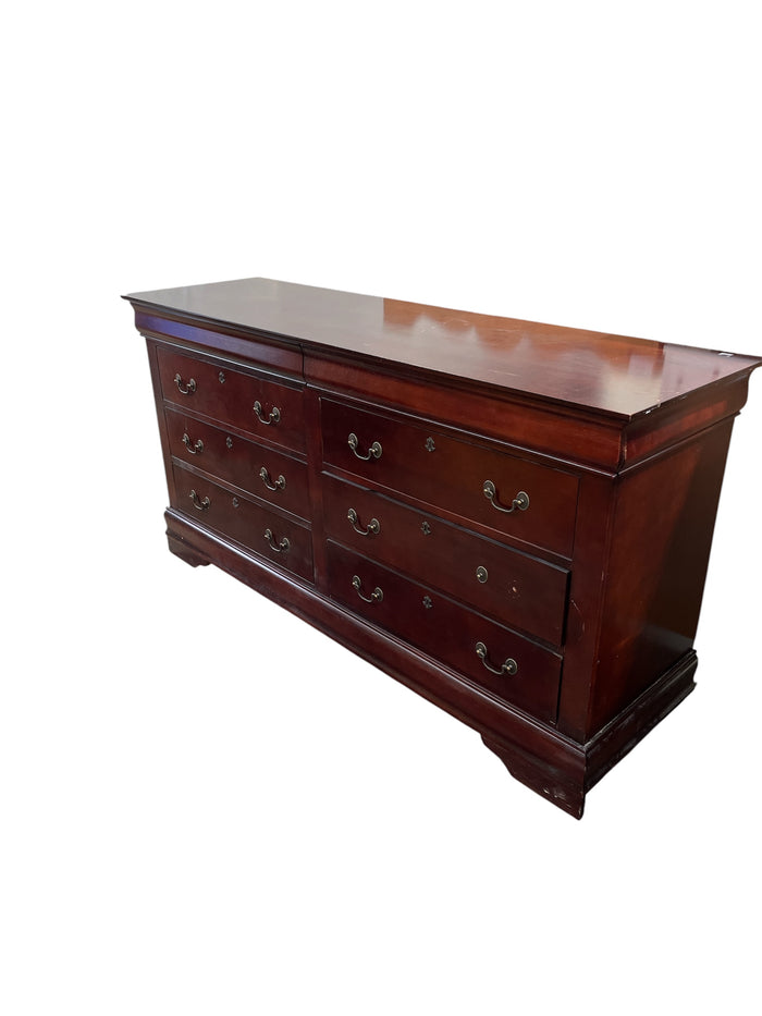 Large Traditional Cherry Wood Dresser