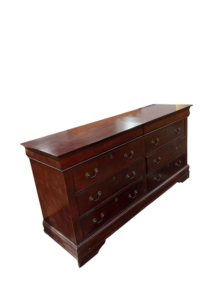 Large Traditional Cherry Wood Dresser