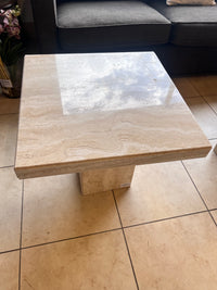Ello Style Mid Century Travertine Side Table (Large)